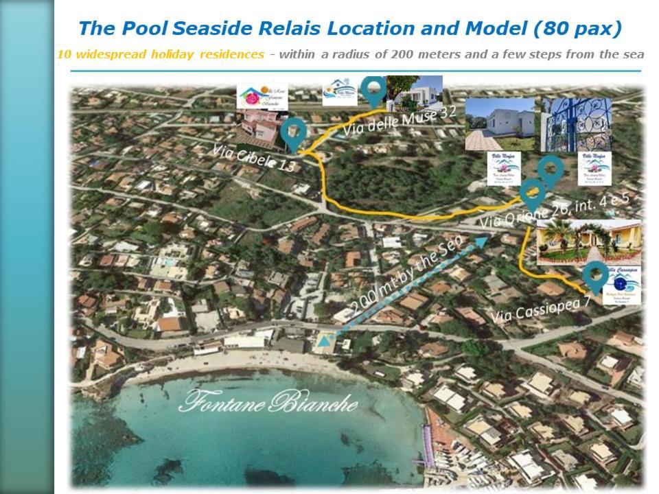 Pool Seaside Relais, Deluxe Villas Up To 90 Pax - Ville Ninfea, Marea, Rosa E Cassiopea Fontane Bianche Exterior photo